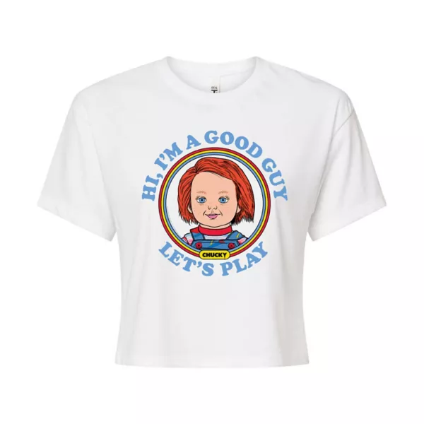Детская укороченная футболка Chucky Let's Play Licensed Character, белый 
Детская укороченная футболка Chucky Let's Play Licensed Character, белый