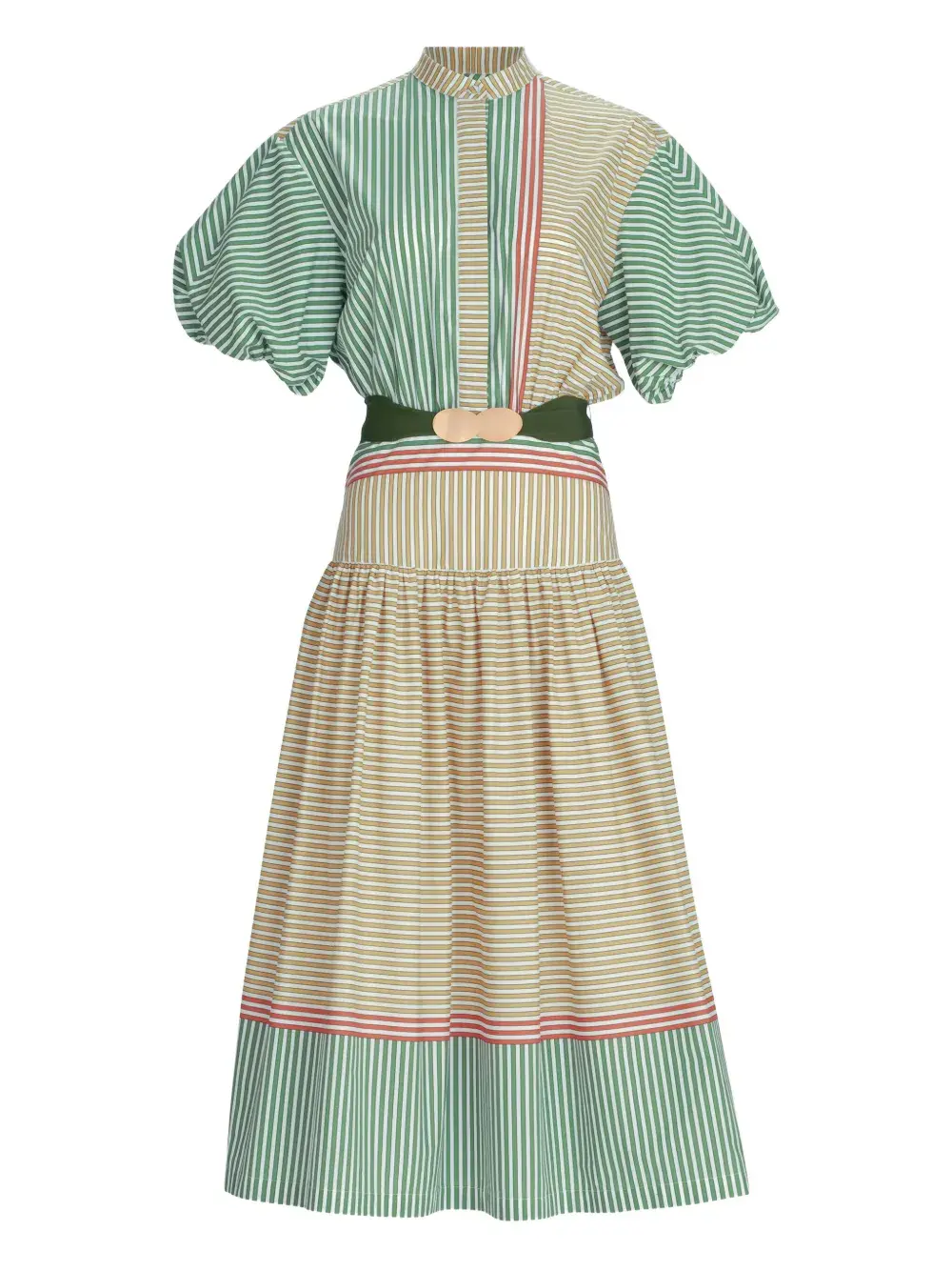 Полосатое платье с объемными рукавами Silvia Tcherassi, желтый
Полосатое платье с объемными рукавами Silvia Tcherassi, желтый