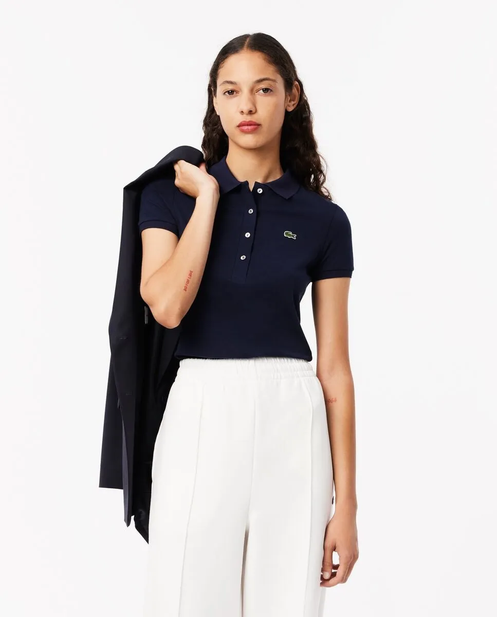 Женская поло из хлопкового стрейч-джерси приталенного кроя с коротким рукавом Lacoste, темно-синий
Женская поло из хлопкового стрейч-джерси приталенного кроя с коротким рукавом Lacoste, темно-синий