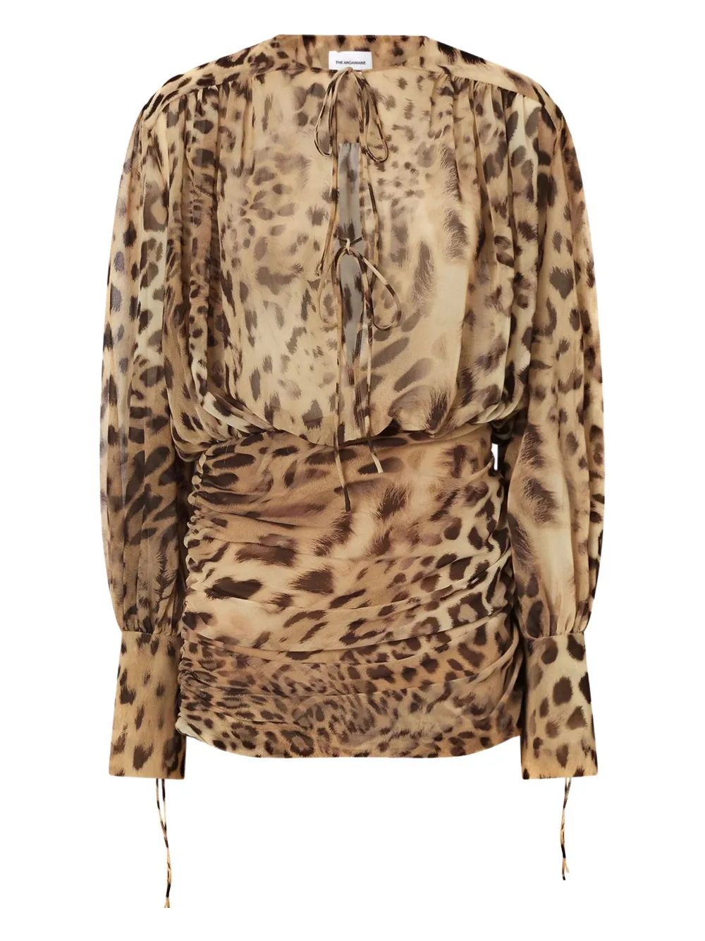 Мини-платье со шнуровкой и анималистичным принтом THE ANDAMANE, коричневый
Мини-платье со шнуровкой и анималистичным принтом THE ANDAMANE, коричневый