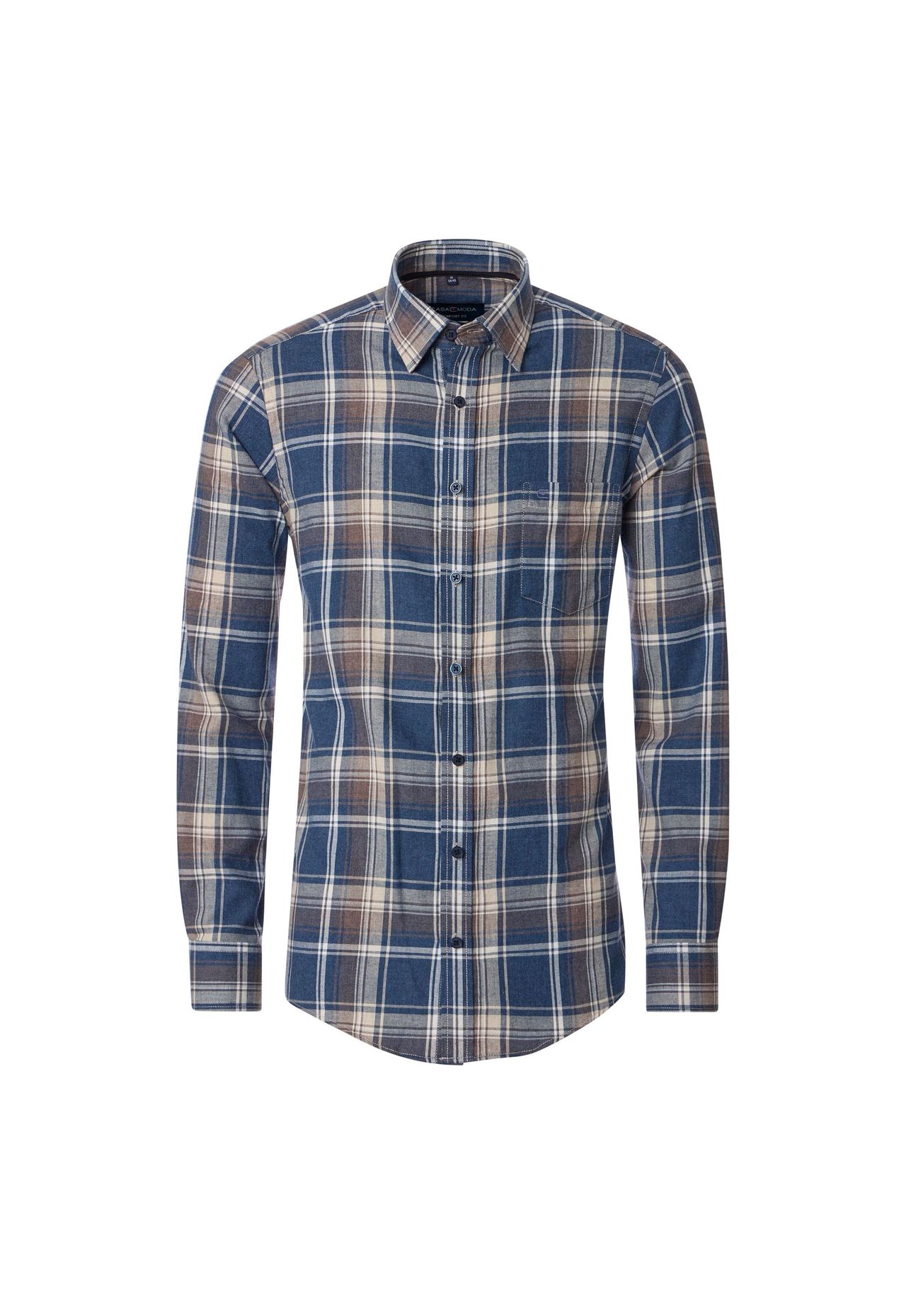 Мужская повседневная рубашка в клетку, комфортная посадка CASAMODA, синий
Мужская повседневная рубашка в клетку, комфортная посадка CASAMODA, синий