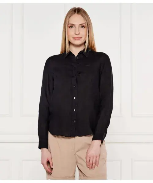 Льняная рубашка Regular fit Gant, черный
Льняная рубашка Regular fit Gant, черный