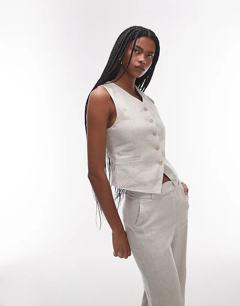 & Other Stories Приталенный льняной жилет бежевого цвета - часть комплекта
& Other Stories Приталенный льняной жилет бежевого цвета - часть комплекта