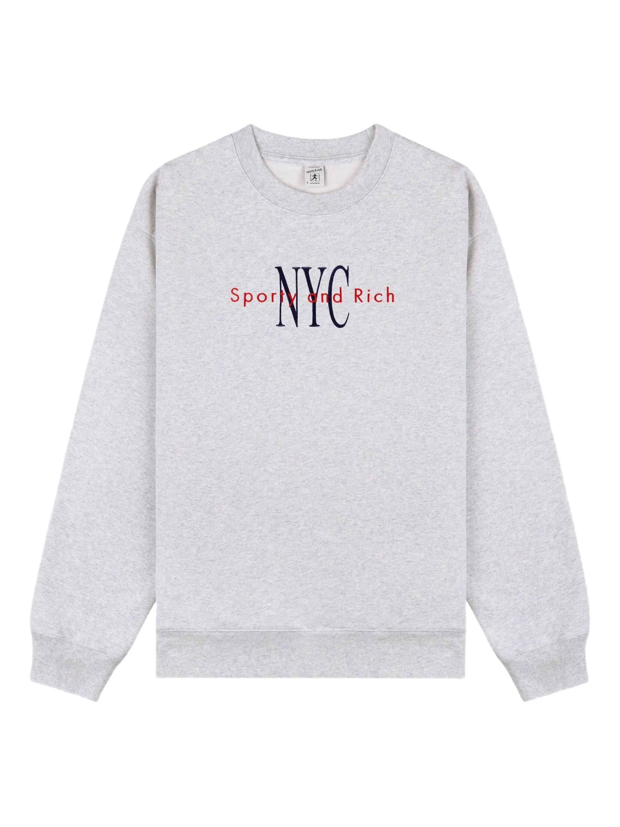 Хлопковая толстовка Sporty & Rich, серый
Хлопковая толстовка Sporty & Rich, серый