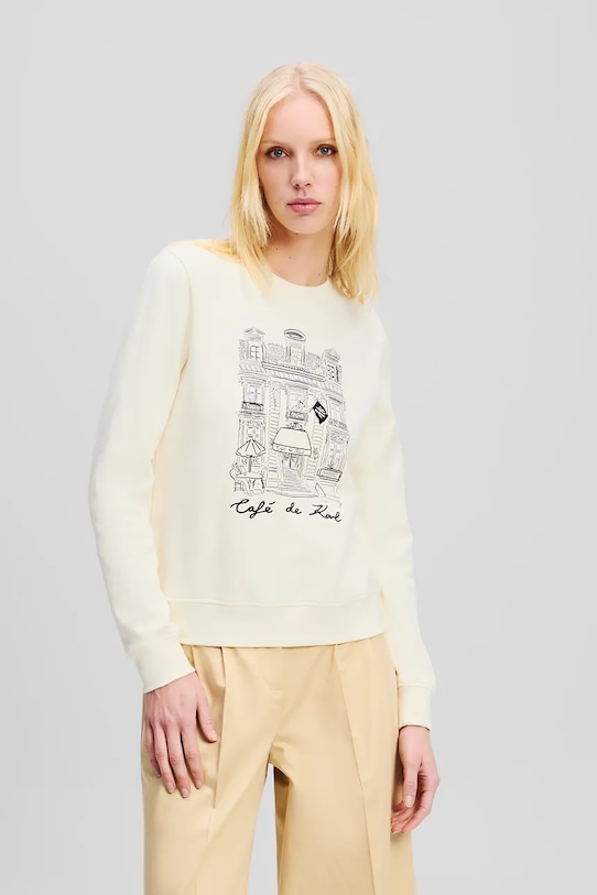 Хлопковая толстовка Karl Lagerfeld, бежевый
Хлопковая толстовка Karl Lagerfeld, бежевый