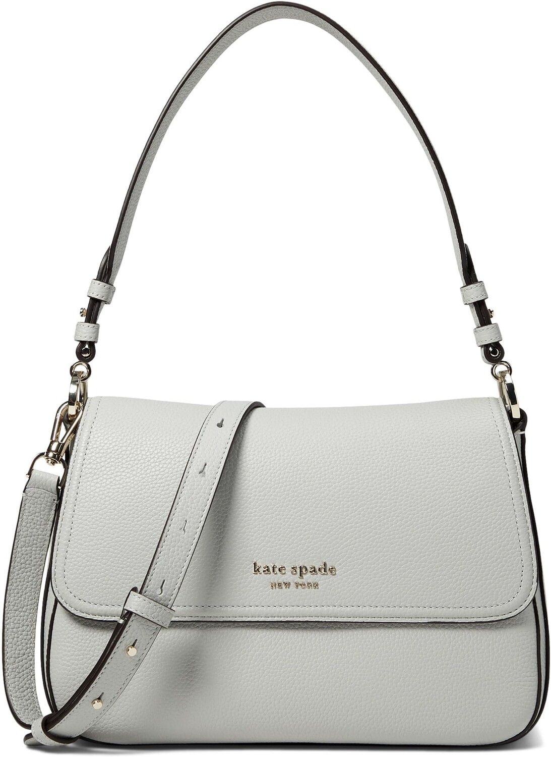Сумка через плечо Kate Spade New York Hudson Pebbled Leather Medium Convertible Flap Shoulder Bag, цвет Platinum Grey
Сумка через плечо Kate Spade New York Hudson Pebbled Leather Medium Convertible Flap Shoulder Bag, цвет Platinum Grey