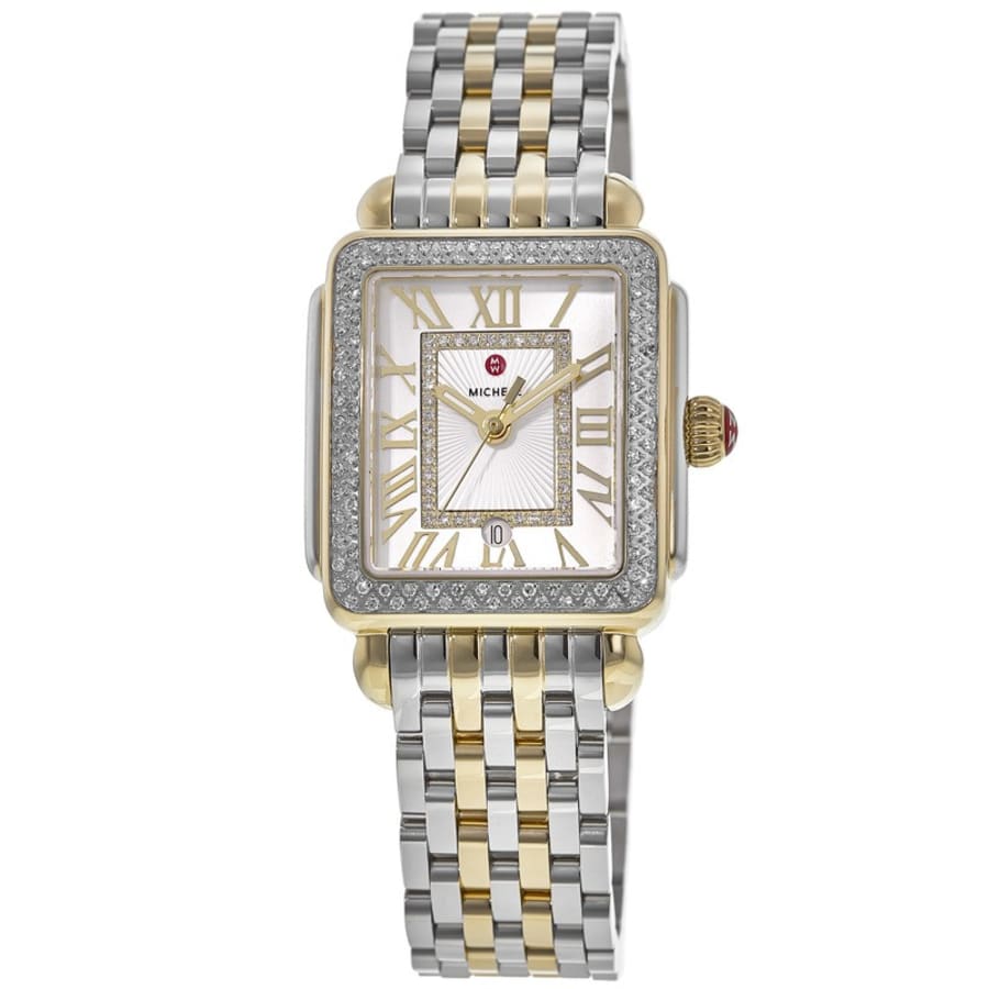 Женские часы Michele Deco Madison Diamond с белым циферблатом и двухцветной сталью MWW06G000002
Женские часы Michele Deco Madison Diamond с белым циферблатом и двухцветной сталью MWW06G000002