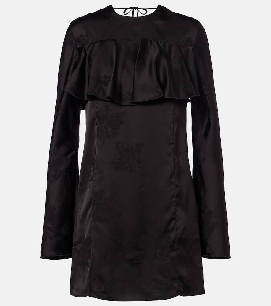 Мини-платье с открытой спиной и воланами Ganni, Black
Мини-платье с открытой спиной и воланами Ganni, Black