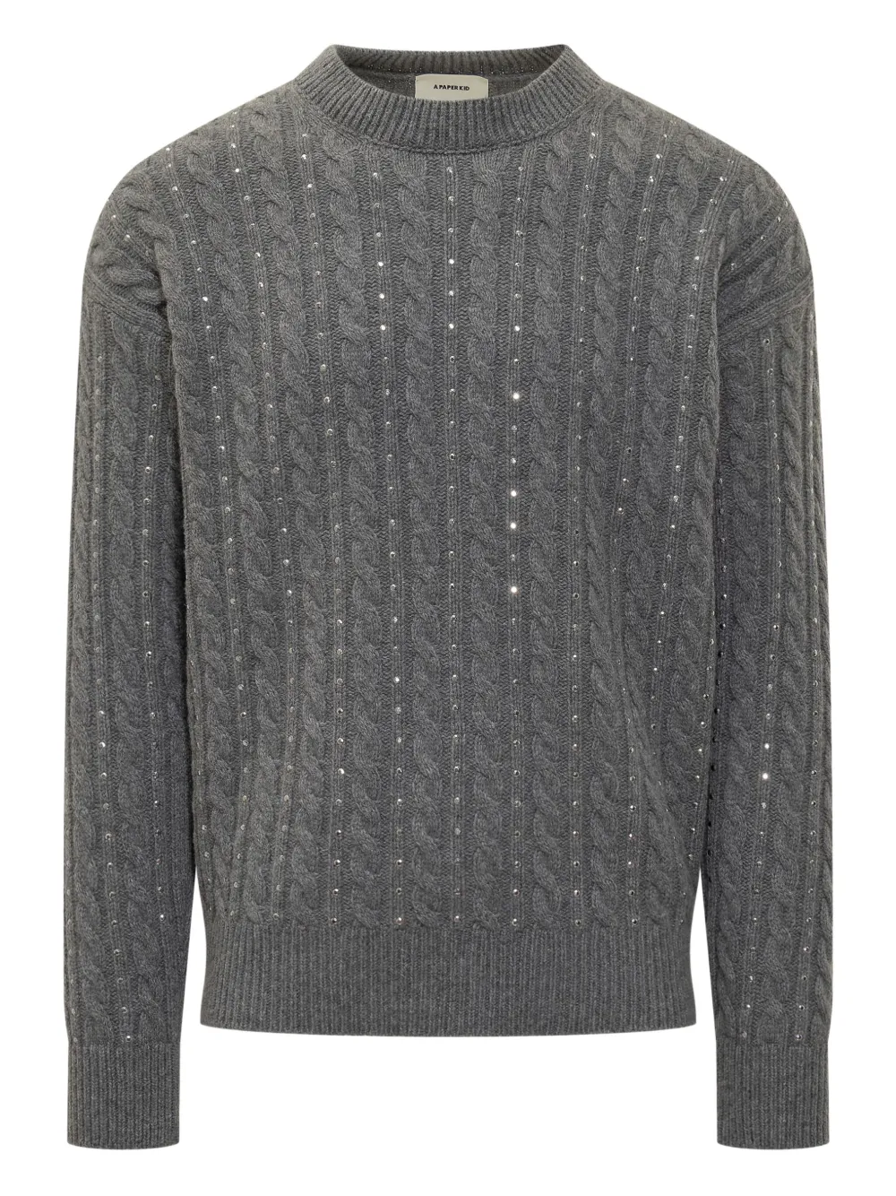 Вязаный свитер с круглым вырезом A Paper Kid, серый
Вязаный свитер с круглым вырезом A Paper Kid, серый