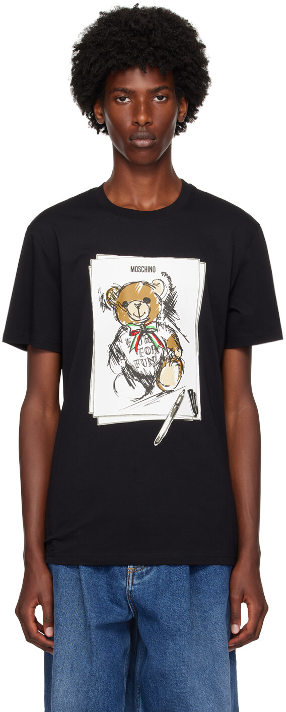 Черная футболка с плюшевым мишкой Moschino, Multi black
Черная футболка с плюшевым мишкой Moschino, Multi black