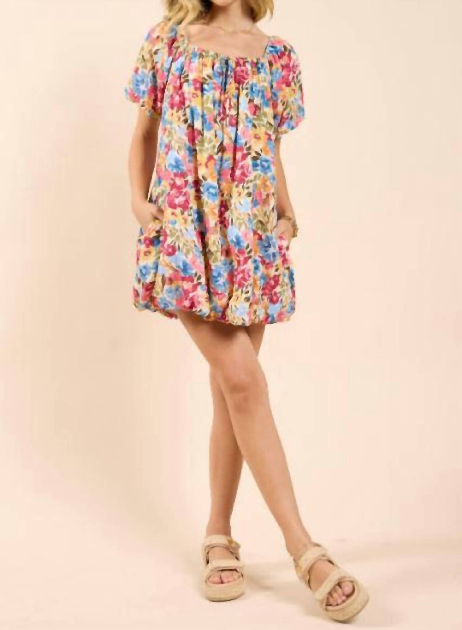 Платье-пузырь палитры природы в разноцветном исполнении Sadie & Sage, мультиколор 
Платье-пузырь палитры природы в разноцветном исполнении Sadie & Sage, мультиколор