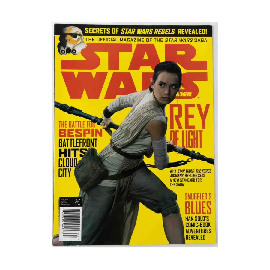 Журнал #147 "Rey of Light Battle for Bespin, Smuggler's Blues", Star Wars Insider #101 - #150 (WOTC)
Журнал #147 "Rey of Light Battle for Bespin, Smuggler's Blues", Star Wars Insider #101 - #150 (WOTC)