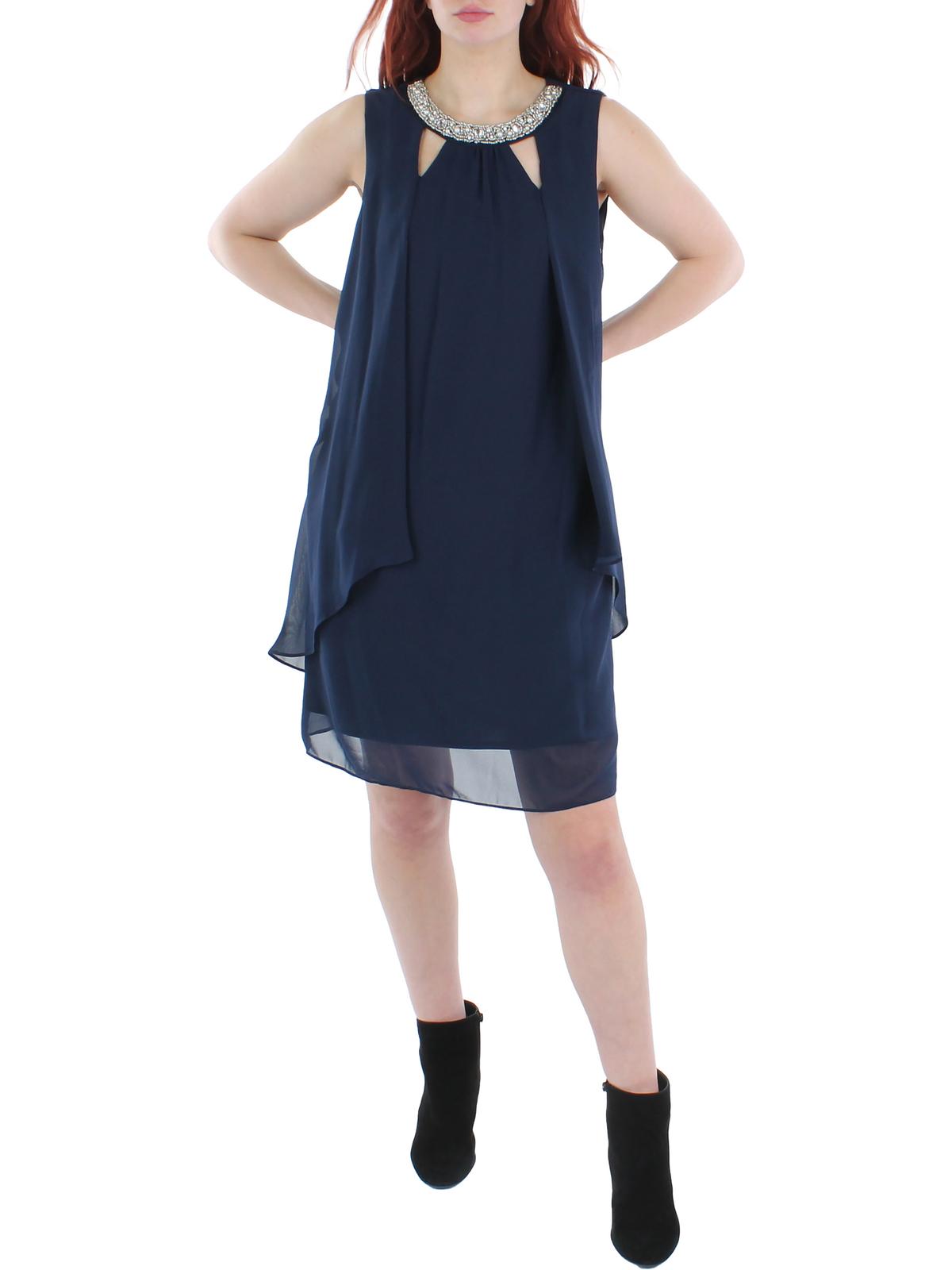 Женское шифоновое коктейльное платье с бисером SLNY, темно-синий
Женское шифоновое коктейльное платье с бисером SLNY, темно-синий