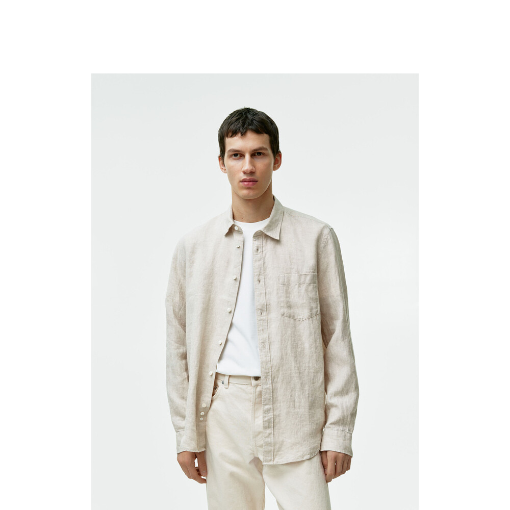 Мужская льняная повседневная рубашка Arket с длинными рукавами, бежевый
Мужская льняная повседневная рубашка Arket с длинными рукавами, бежевый
