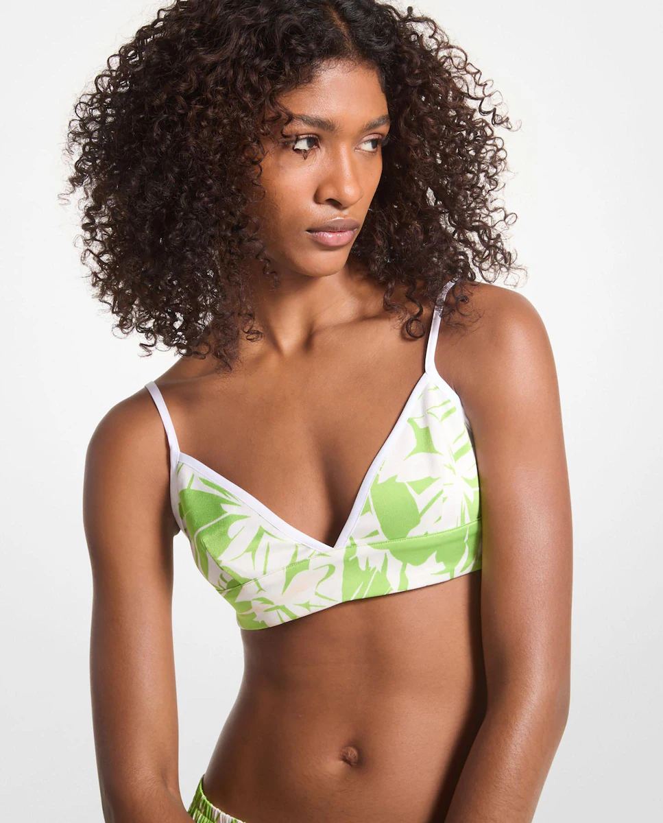 Женский треугольный топ с тропическим принтом Michael Michael Kors, зеленый
Женский треугольный топ с тропическим принтом Michael Michael Kors, зеленый