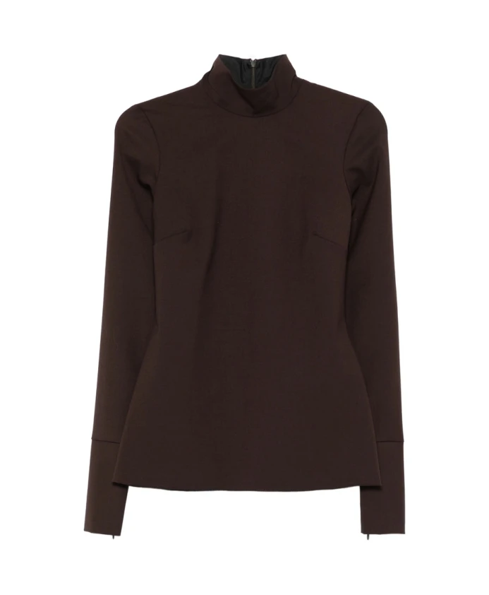 Коричневое платье с высоким воротником Thelatest, коричневый
Коричневое платье с высоким воротником Thelatest, коричневый