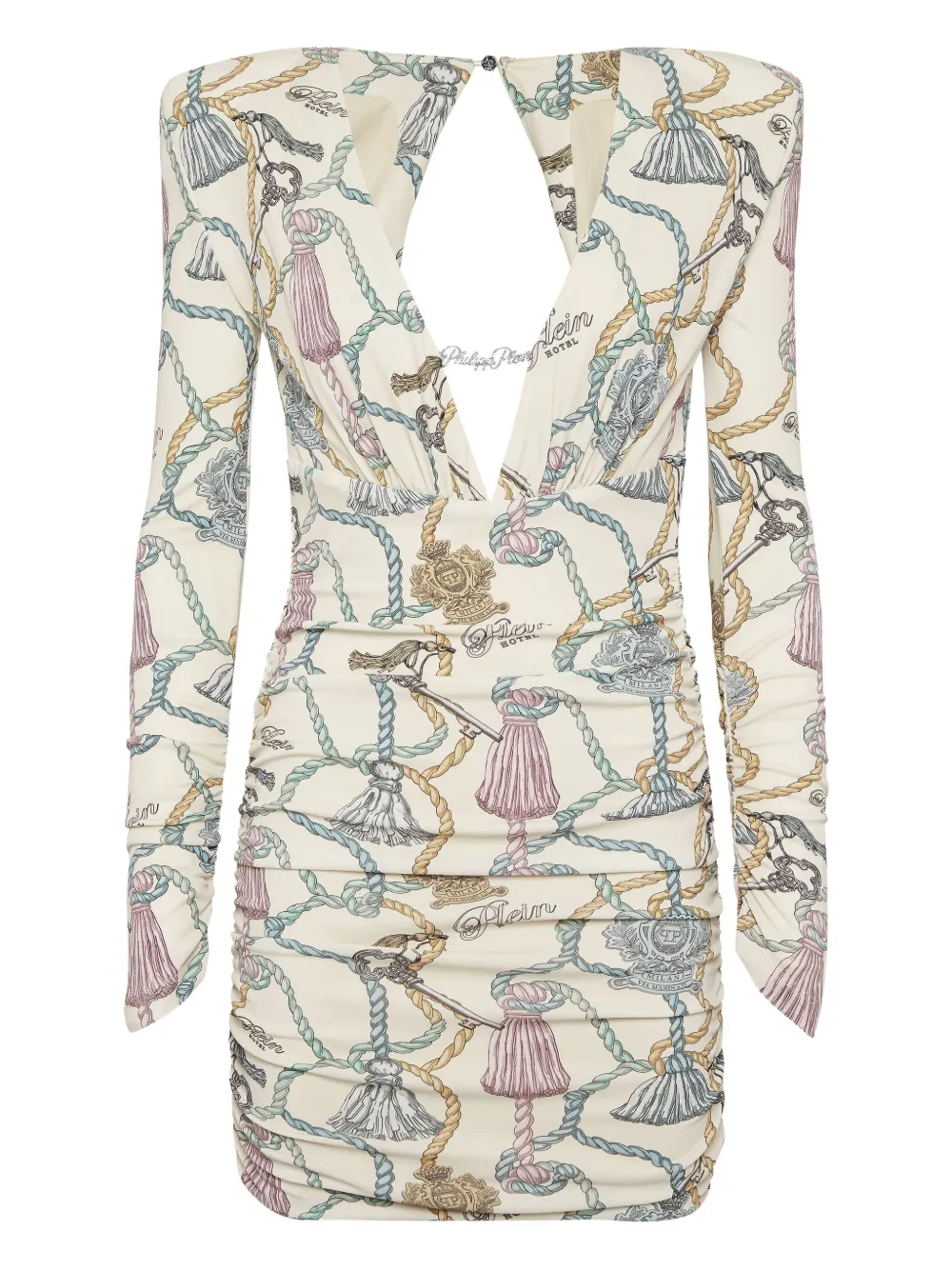 Платье мини с длинными рукавами и принтом Philipp Plein, нейтральный
Платье мини с длинными рукавами и принтом Philipp Plein, нейтральный