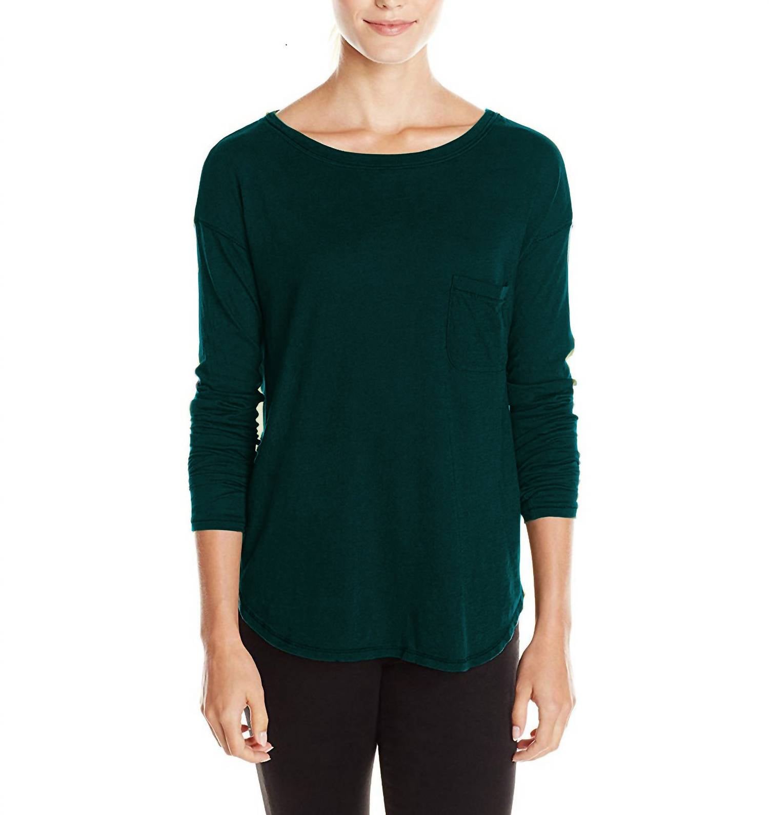 Футболка с длинным рукавом и карманом в бирюзовом цвете Three Dots
Футболка с длинным рукавом и карманом в бирюзовом цвете Three Dots