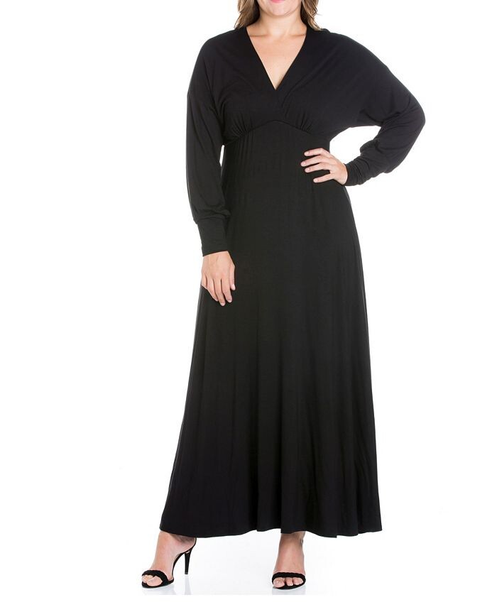 Женское платье макси больших размеров с епископскими рукавами 24seven Comfort Apparel, черный
Женское платье макси больших размеров с епископскими рукавами 24seven Comfort Apparel, черный