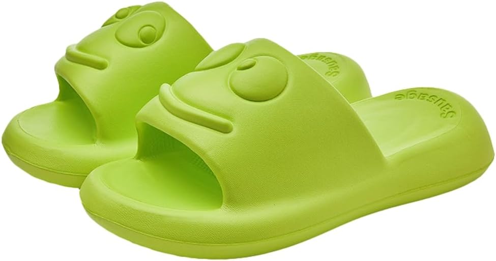 Милые мультяшные тапочки-подушки для женщин и мужчин, шлепанцы с подушкой, противоскользящие, быстросохнущие, для душа, ванной и улицы Rungion, зеленый
Милые мультяшные тапочки-подушки для женщин и мужчин, шлепанцы с подушкой, противоскользящие, быстросохнущие, для душа, ванной и улицы Rungion, зеленый