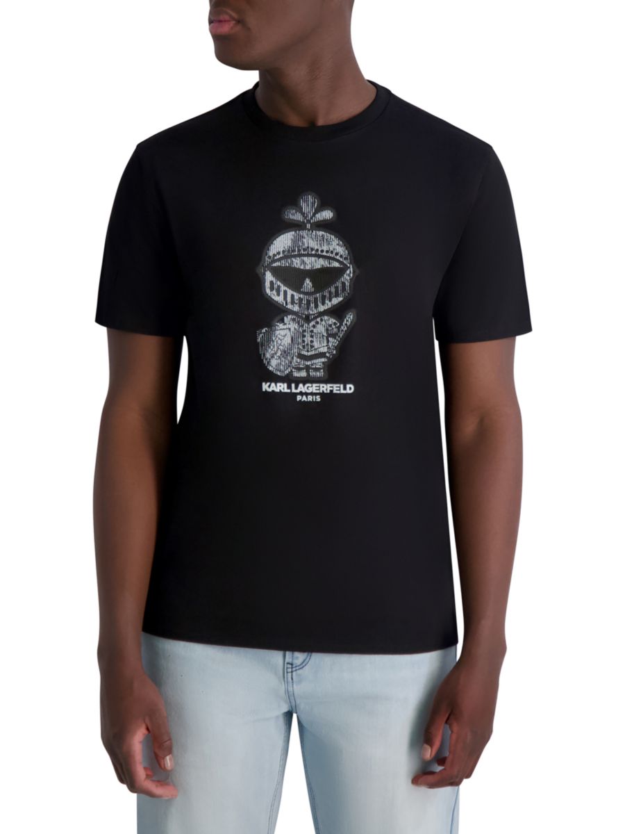 Футболка с принтом брони из хлопка Karl Lagerfeld Paris, черный
Футболка с принтом брони из хлопка Karl Lagerfeld Paris, черный
