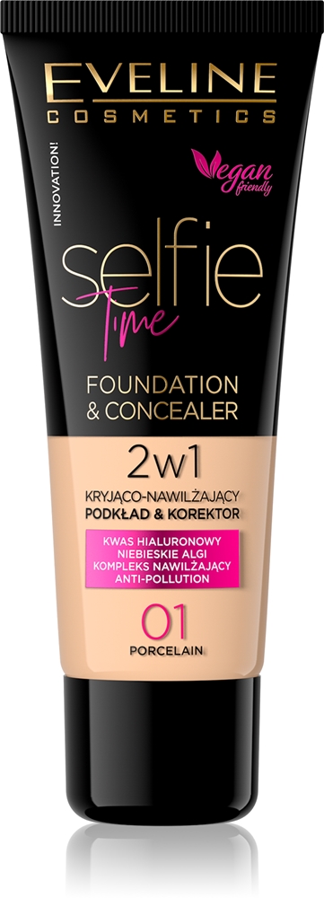 Тональная основа и консилер 2-в-1 для селфи-тайм Eveline Cosmetics, atspalvis 01 porcelain 30 мл
Тональная основа и консилер 2-в-1 для селфи-тайм Eveline Cosmetics, atspalvis 01 porcelain 30 мл