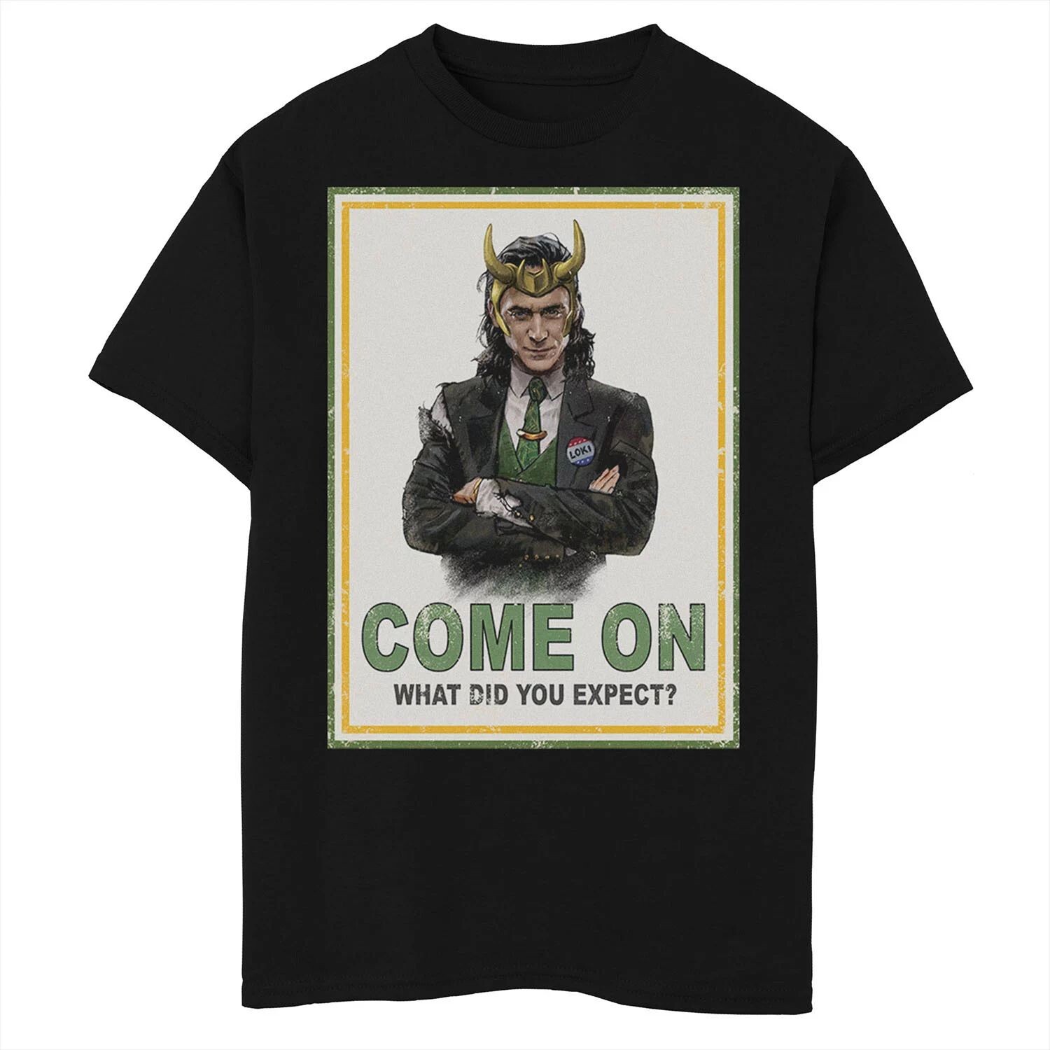 Футболка с плакатом «Марвел Локи, давай, что ты ожидал» для мальчиков 8–20 лет Licensed Character
Футболка с плакатом «Марвел Локи, давай, что ты ожидал» для мальчиков 8–20 лет Licensed Character