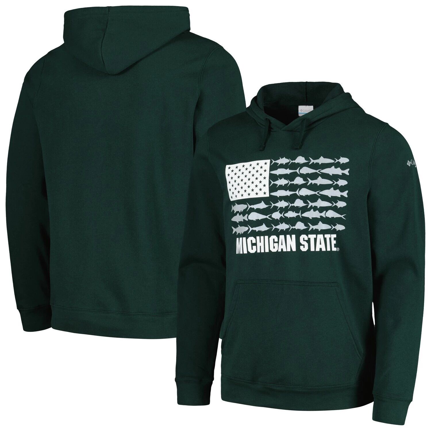 Мужской пуловер с капюшоном Columbia Green Michigan State Spartans PFG Fish Flag II
Мужской пуловер с капюшоном Columbia Green Michigan State Spartans PFG Fish Flag II