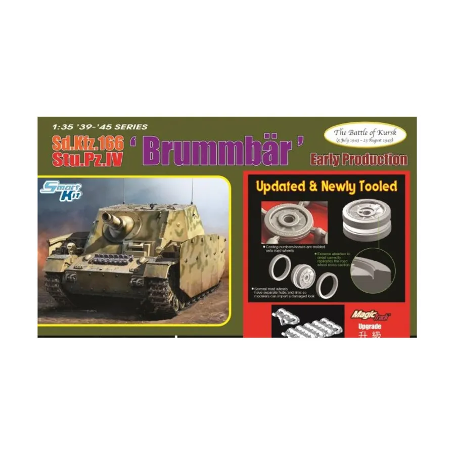 SdKfz 166 StuPz IV Brummbar Ранний серийный танк - Курская битва 1943 г., Dragon Models - '39 to '45 Series - Germany (1:35)
SdKfz 166 StuPz IV Brummbar Ранний серийный танк - Курская битва 1943 г., Dragon Models - '39 to '45 Series - Germany (1:35)