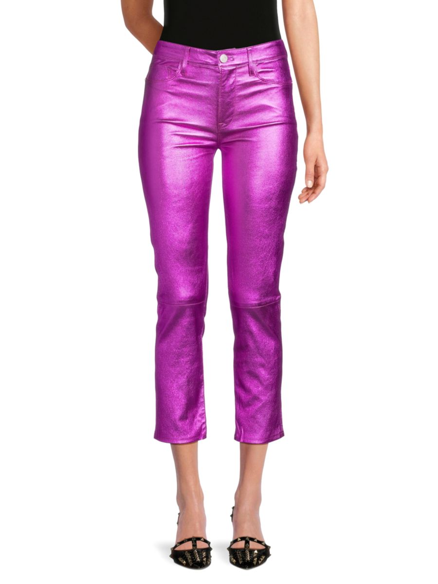 Укороченные прямые брюки Le High Metallic Leather Frame, цвет Metallic Purple
Укороченные прямые брюки Le High Metallic Leather Frame, цвет Metallic Purple