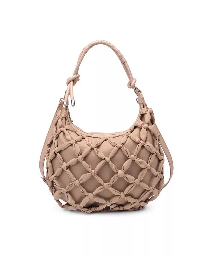 Сумка-хобо Leslie Knotted Moda Luxe, коричневый/бежевый 
Сумка-хобо Leslie Knotted Moda Luxe, коричневый/бежевый