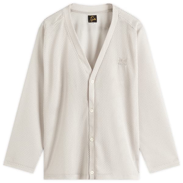 Кардиган с V-образным вырезом из сетки Needles, серый
Кардиган с V-образным вырезом из сетки Needles, серый