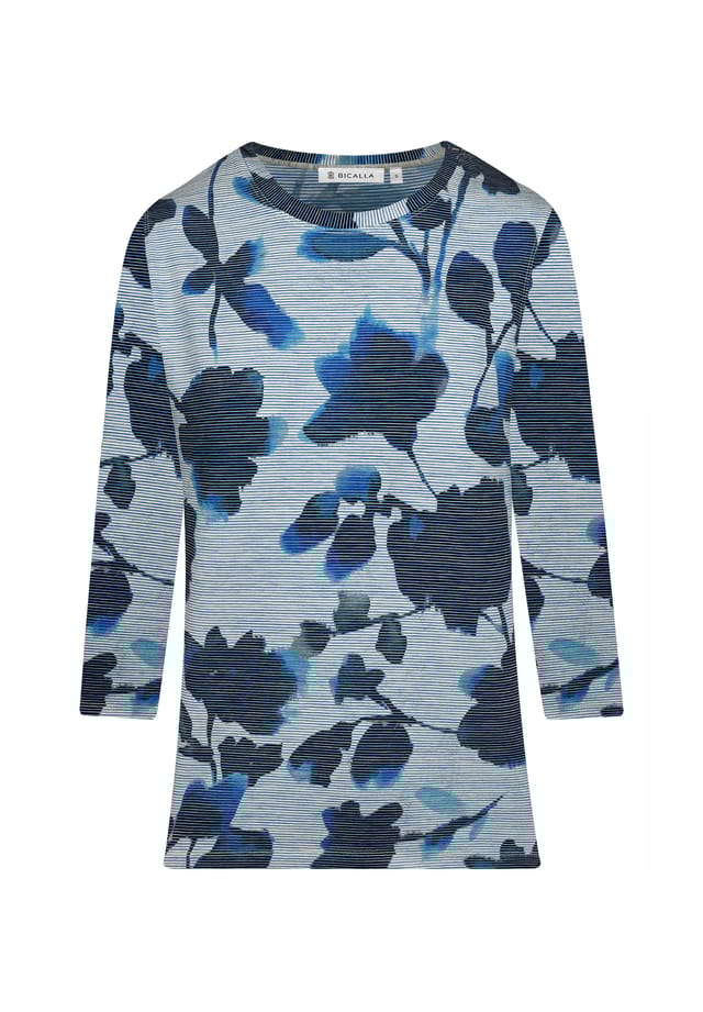 Рубашка с цветами и полосками синего цвета Bicalla, синий
Рубашка с цветами и полосками синего цвета Bicalla, синий