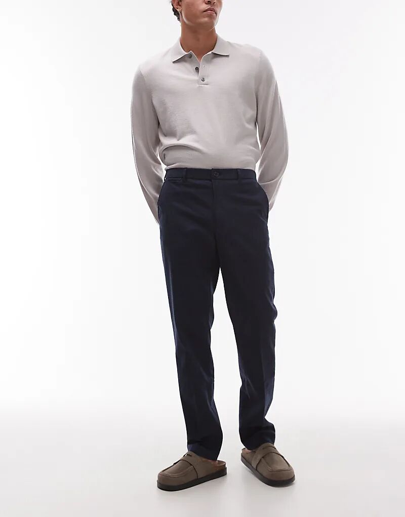 Mango – Элегантные темно-синие брюки с узором «в ёлочку»
Mango – Элегантные темно-синие брюки с узором «в ёлочку»