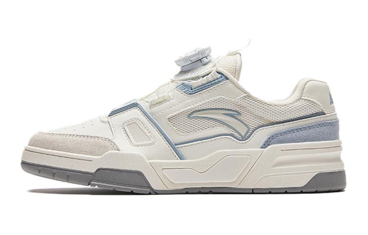 Антискользящие износостойкие низкие детские скейтерские кроссовки бело-голубые подростковые Antakids, цвет слоновая кость/пыльно-голубой 
Антискользящие износостойкие низкие детские скейтерские кроссовки бело-голубые подростковые Antakids, цвет слоновая кость/пыльно-голубой