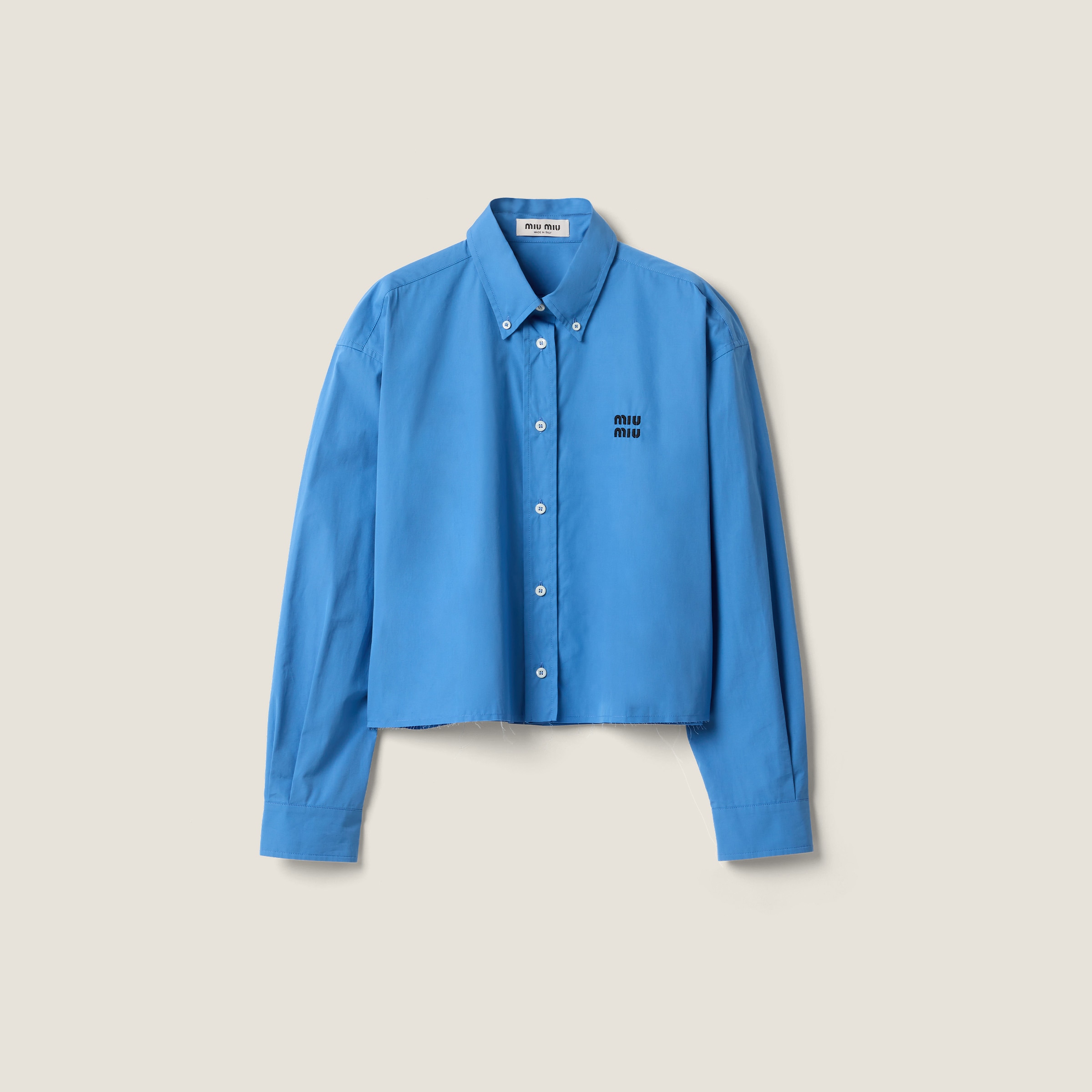 Рубашка из поплина MIU MIU, голубовато-синий
Рубашка из поплина MIU MIU, голубовато-синий