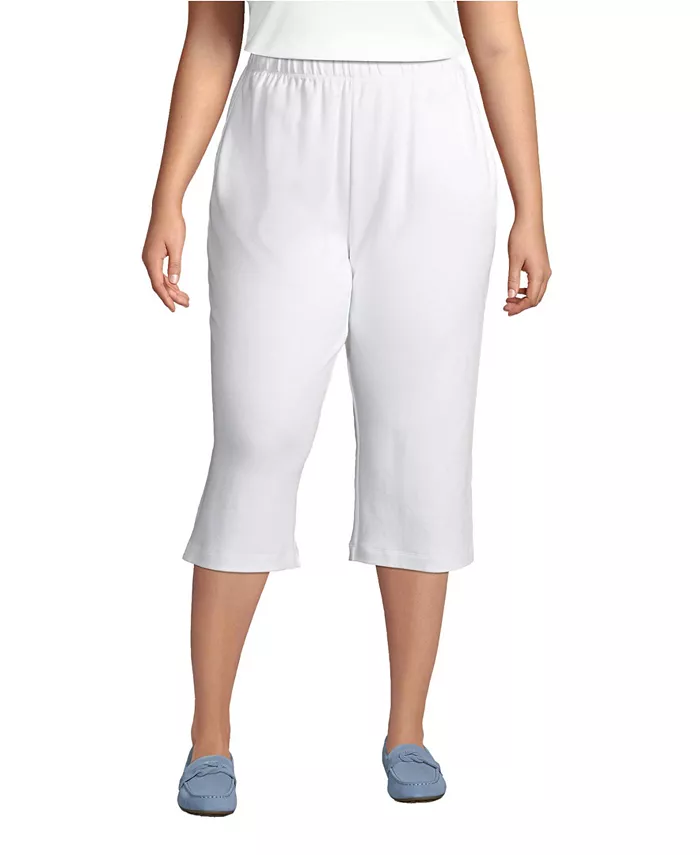 Спортивные капри с высокой посадкой и эластичным поясом Plus Size Lands' End, белый
Спортивные капри с высокой посадкой и эластичным поясом Plus Size Lands' End, белый