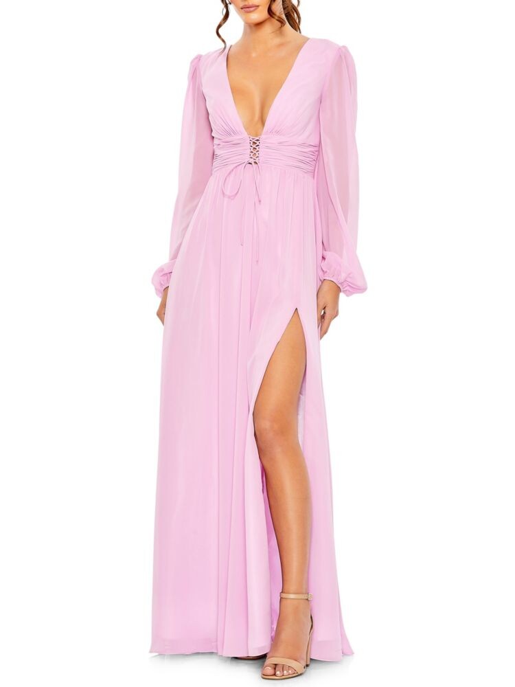 Платье трапециевидной формы в стиле крестьянина Ieena с глубоким вырезом Mac Duggal, сирень
Платье трапециевидной формы в стиле крестьянина Ieena с глубоким вырезом Mac Duggal, сирень