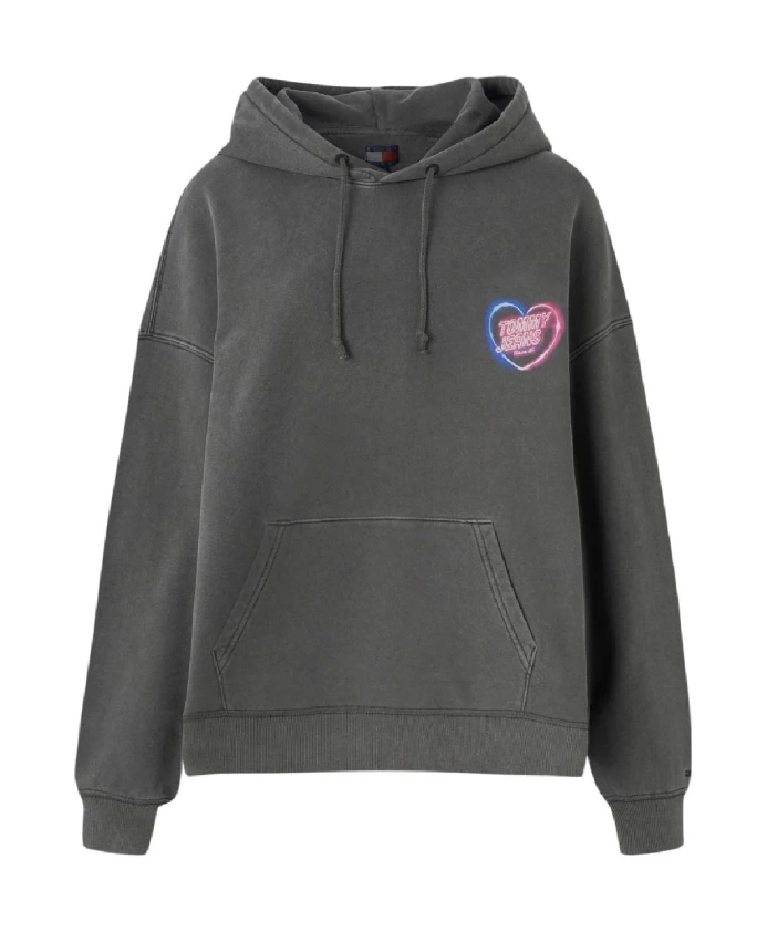 Толстовка с капюшоном в виде неонового сердца Tommy Hilfiger, серый
Толстовка с капюшоном в виде неонового сердца Tommy Hilfiger, серый