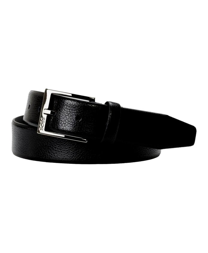 Ремень из тисненой кожи с пряжкой цвета оружейной стали Elloy Hugo, черный
Ремень из тисненой кожи с пряжкой цвета оружейной стали Elloy Hugo, черный
