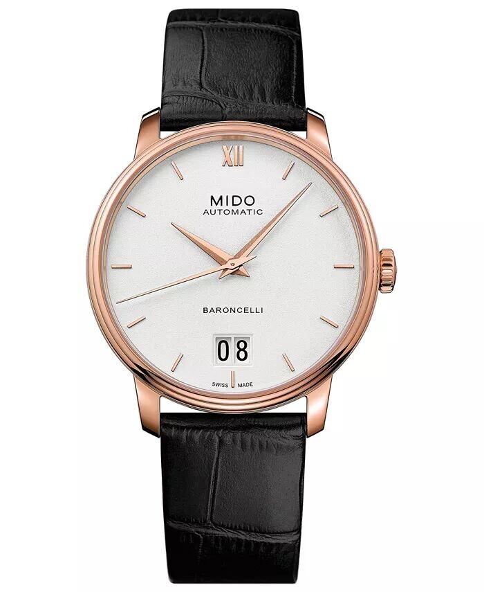Мужские швейцарские автоматические часы Baroncelli III с черным кожаным ремешком, 40 мм Mido
Мужские швейцарские автоматические часы Baroncelli III с черным кожаным ремешком, 40 мм Mido