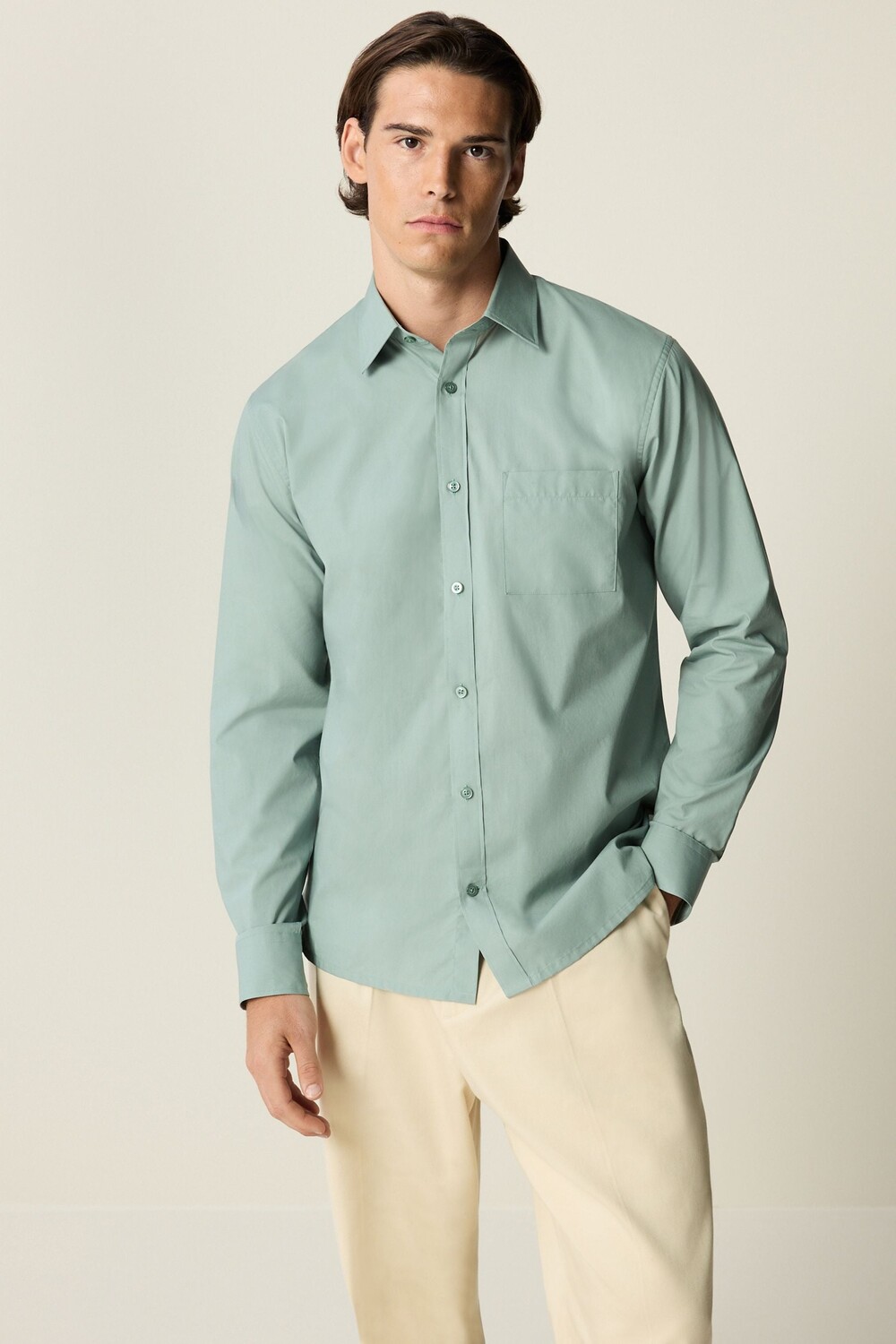 Рубашка с длинным рукавом и одной манжетой из 100% хлопкового поплина с бумажным покрытием Next, зеленый
Рубашка с длинным рукавом и одной манжетой из 100% хлопкового поплина с бумажным покрытием Next, зеленый