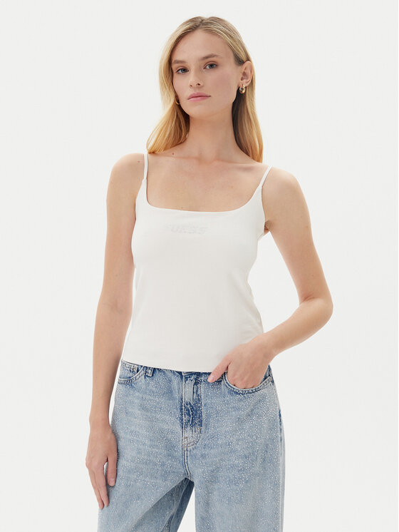 Топ slim fit V5GP22 J1314 Guess, белый
Топ slim fit V5GP22 J1314 Guess, белый