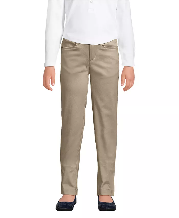 Брюки чинос для девушек Slim Fit с эффектом стрейч Lands' End, коричневый/бежевый
Брюки чинос для девушек Slim Fit с эффектом стрейч Lands' End, коричневый/бежевый