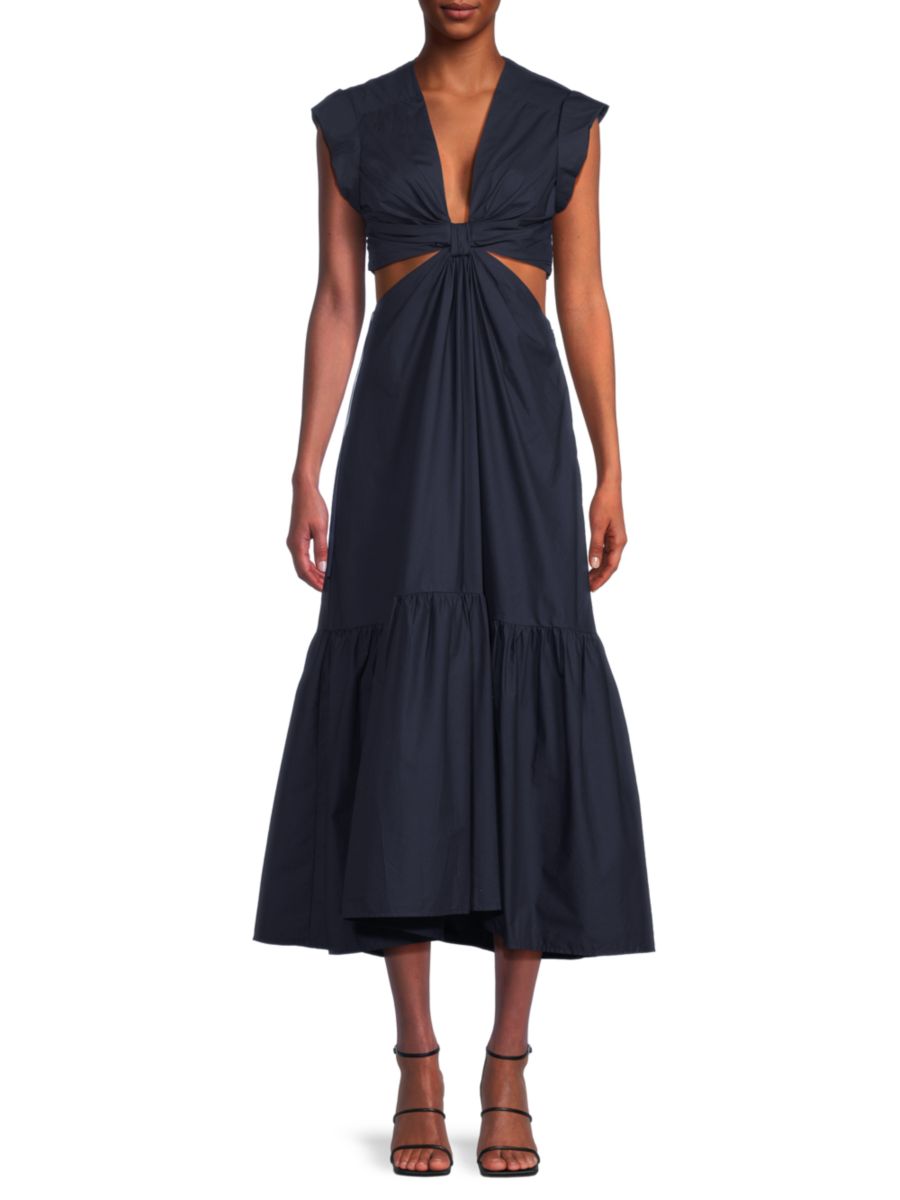 Платье-миди Alexandria из хлопка с вырезами A.L.C., цвет Nightshade Navy
Платье-миди Alexandria из хлопка с вырезами A.L.C., цвет Nightshade Navy