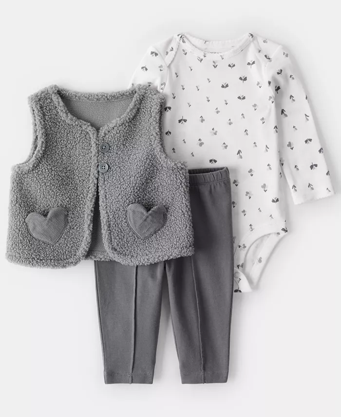 Комплект для девочек из 3 предметов: безрукавка, боди и штанишки Carter'S, мультиколор
Комплект для девочек из 3 предметов: безрукавка, боди и штанишки Carter'S, мультиколор