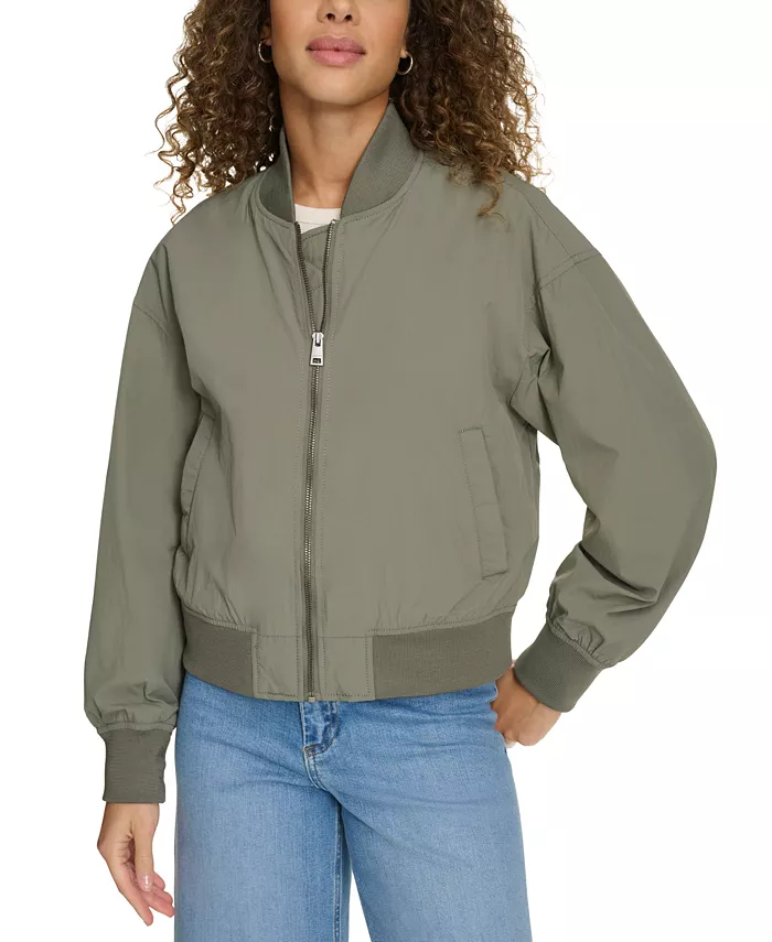 Женская свободная куртка-бомбер на молнии с резинкой по низу Levi's, зеленый
Женская свободная куртка-бомбер на молнии с резинкой по низу Levi's, зеленый