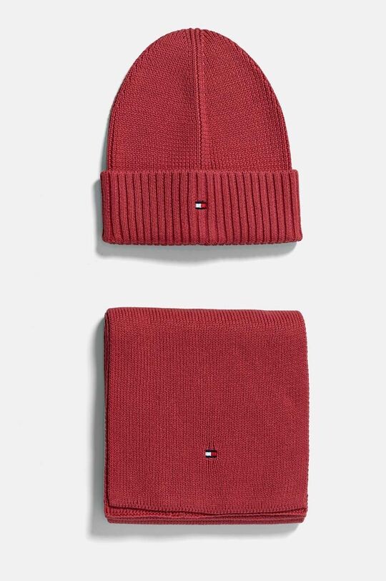 Детская хлопковая шапка и шарф. Tommy Hilfiger, розовый 
Детская хлопковая шапка и шарф. Tommy Hilfiger, розовый
