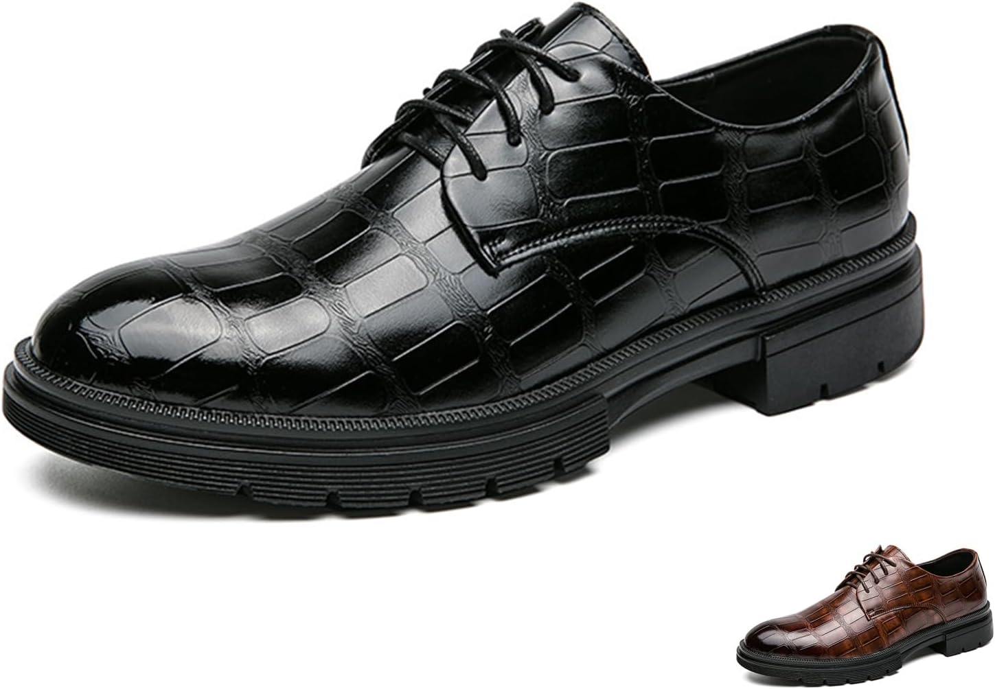 Мужские оксфорды из кожи с каменным узором с шнуровкой, модные классические туфли на низком ходу, противоскользящие, роскошные деловые формальные дерби Zeberfi, черный
Мужские оксфорды из кожи с каменным узором с шнуровкой, модные классические туфли на низком ходу, противоскользящие, роскошные деловые формальные дерби Zeberfi, черный