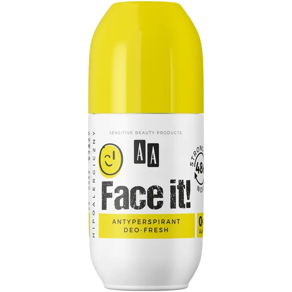Шариковый антиперспирант для женщин, 50 мл Aa Face it!
Шариковый антиперспирант для женщин, 50 мл Aa Face it!